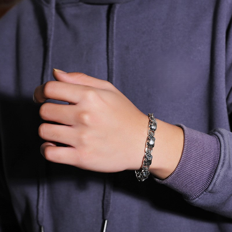 Skull 925 Sterling Silver Bracelet