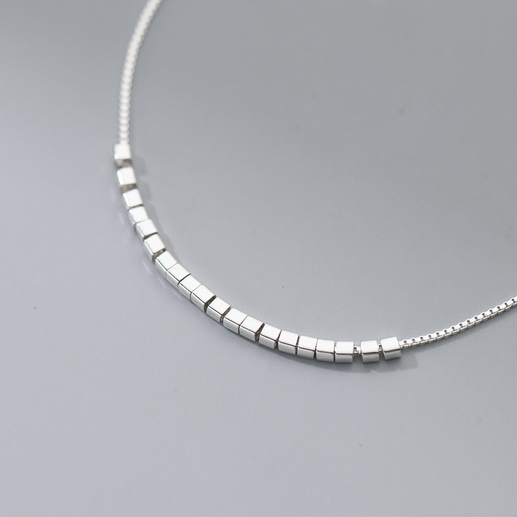 Cube 925 Sterling Silver Anklet