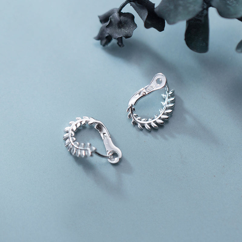 Fern 925 silver earrings