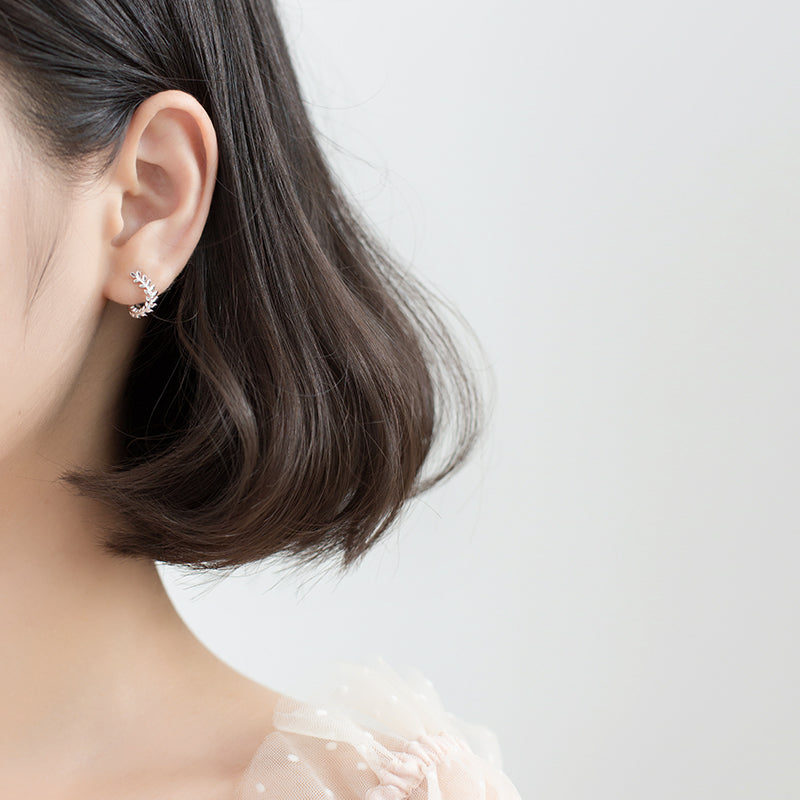 Fern 925 silver earrings