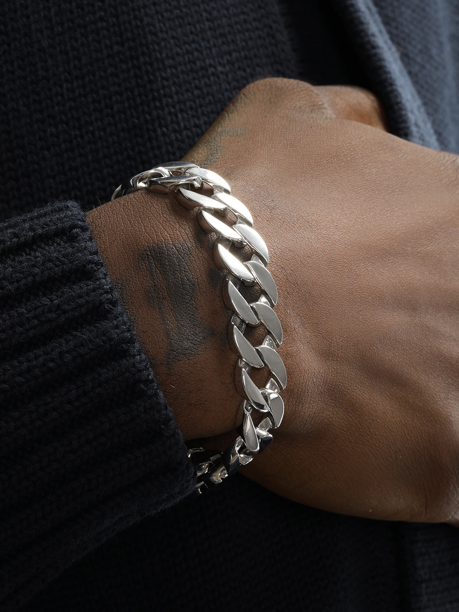 Cuban 925 Sterling Silver  Bracelet