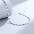 Figaro 925 Sterling Silver Anklet