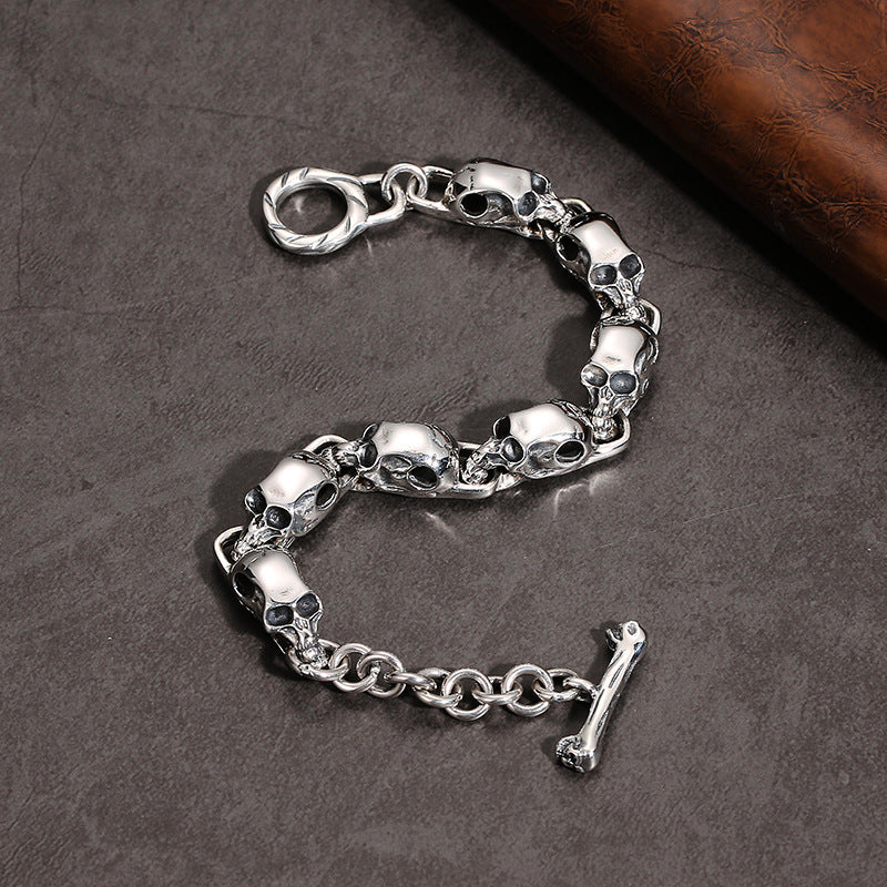 Skull 925 Sterling Silver Bracelet