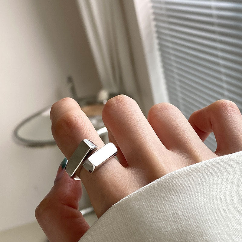 Geometric 925 Sterling Silver Ring