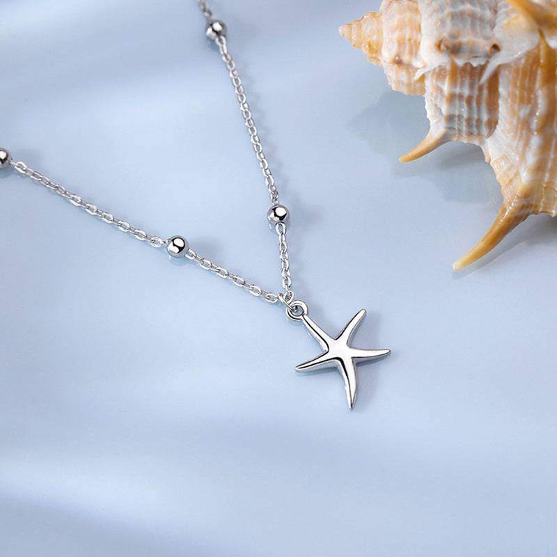 Starfish 925 Sterling Silver Anklet