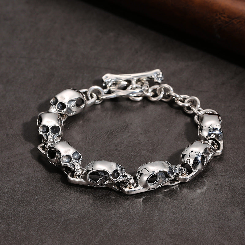 Skull 925 Sterling Silver Bracelet