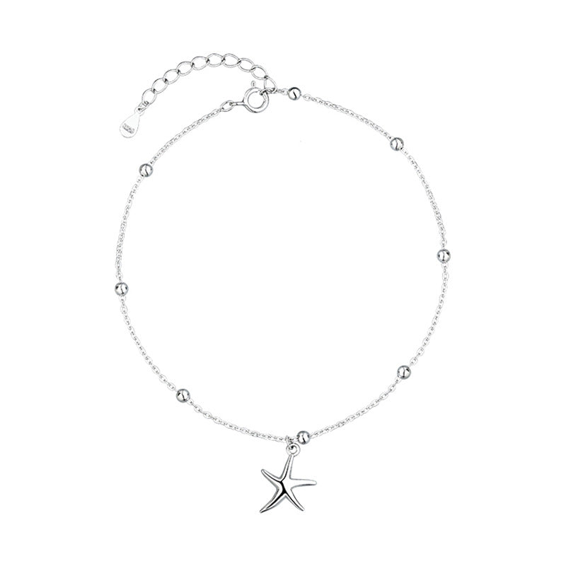 Starfish 925 Sterling Silver Anklet