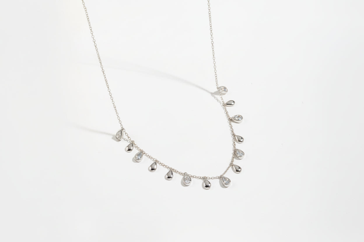 Raindrop 925 Sterling Silver Necklace