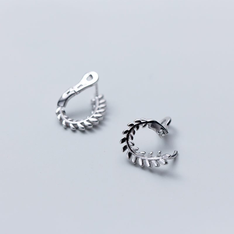 Fern 925 silver earrings