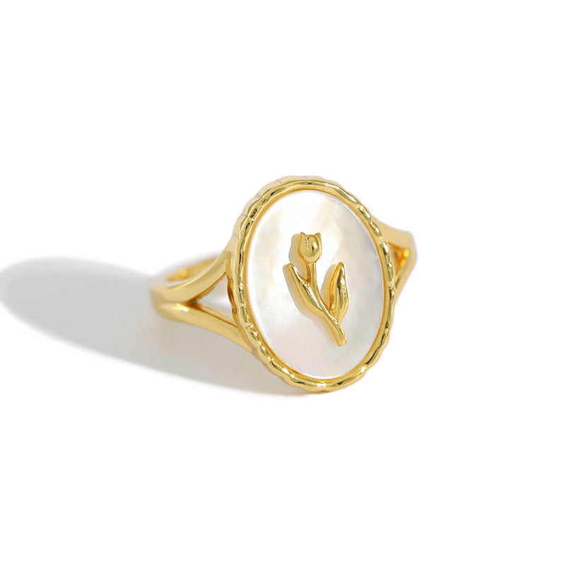 Gold Tone 925 Sterling Silver Ring