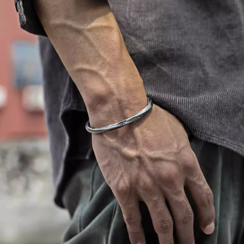 Viking Mobius Strip Fine Silver Bracelet