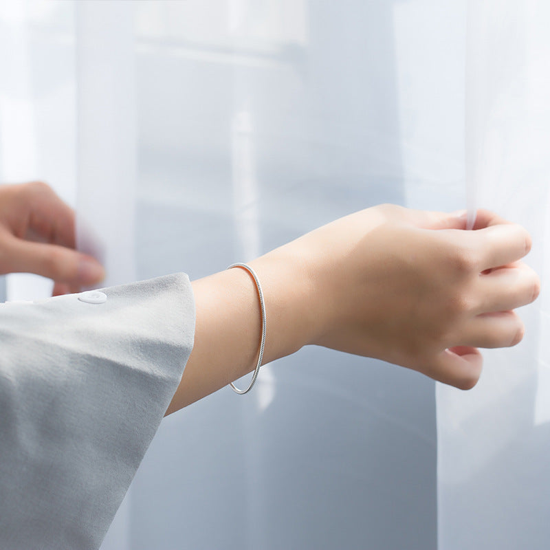 Snake Bone 925 Sterling Silver Bracelet