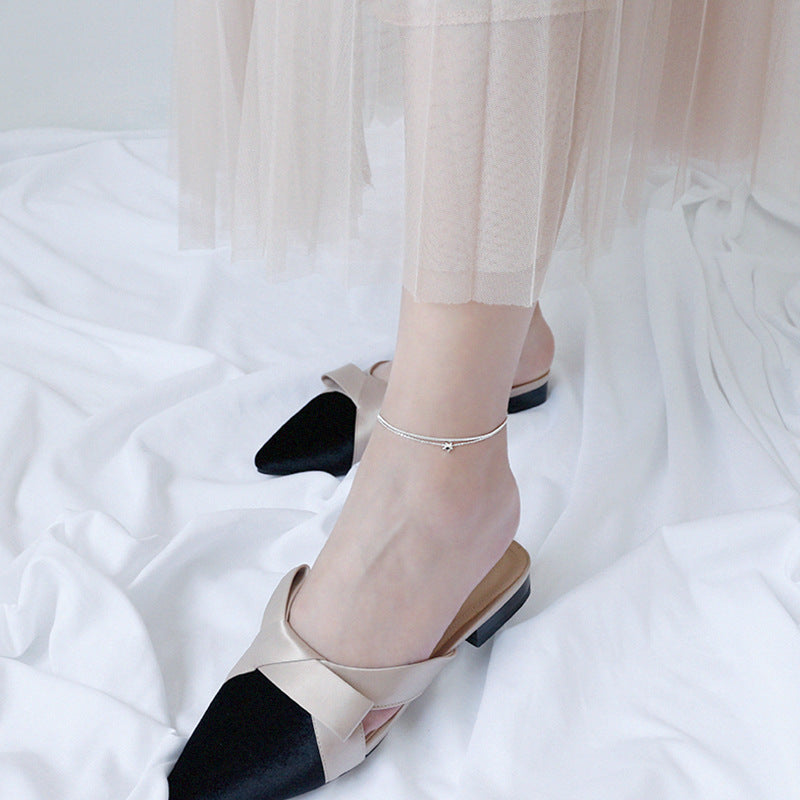 Double-Layer Star 925 Sterling Silver Anklet